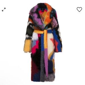 Cult Mia Belted Mohair Pink Coat